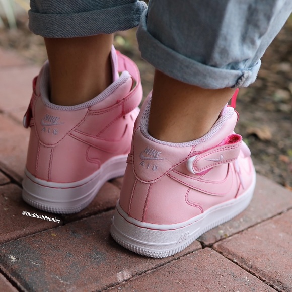 Nike Air Force 1 Mid Custom Pink Dip Dyed Sneakers - Picture 10 of 10